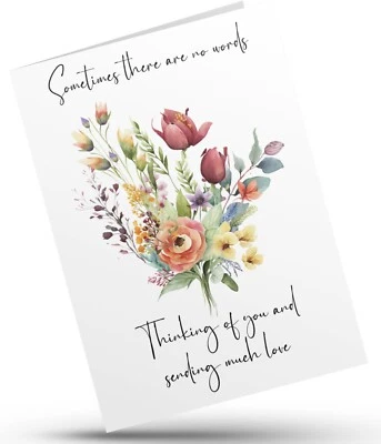 Sympathy Card, Thinking Of You At This Sad Time, New, Handmade, Condolences - Image 1 of 2