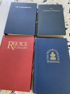 4 Vintage Hymn Hymnals Church Songs Rejoice Worshipbook Lutheran Presbyterian - Picture 1 of 24