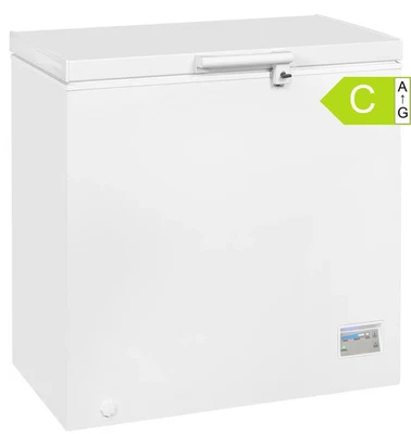 Gefriertruhe 198L Weiß Energieklasse C Schnellgefrieren LED GT200-HE - Bild 1 von 4