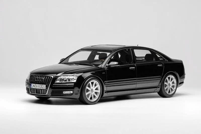 AUDI A8 L (Long Wheelbase) W12 QUATTRO 2008 1/18scale Black Metallic MotorHelix - Image 1 of 4