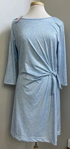 Neu mit Etikett Vineyard Vines Damenkleid mit Seitenbindung bedruckt Sanjay Jake blau neu mit Etikett Large - Bild 1 von 10