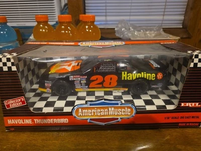 ERTL American Muscle Havoline Ford Thunderbird Davey Allison #28 Die Cast 1/18   - Image 1 of 3