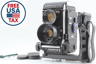 Pro F Blue Dot【N MINT w/Grip】Mamiya C330  TLR Film Camera 80mm  f2.8 Lens Japan - Image 1 of 4