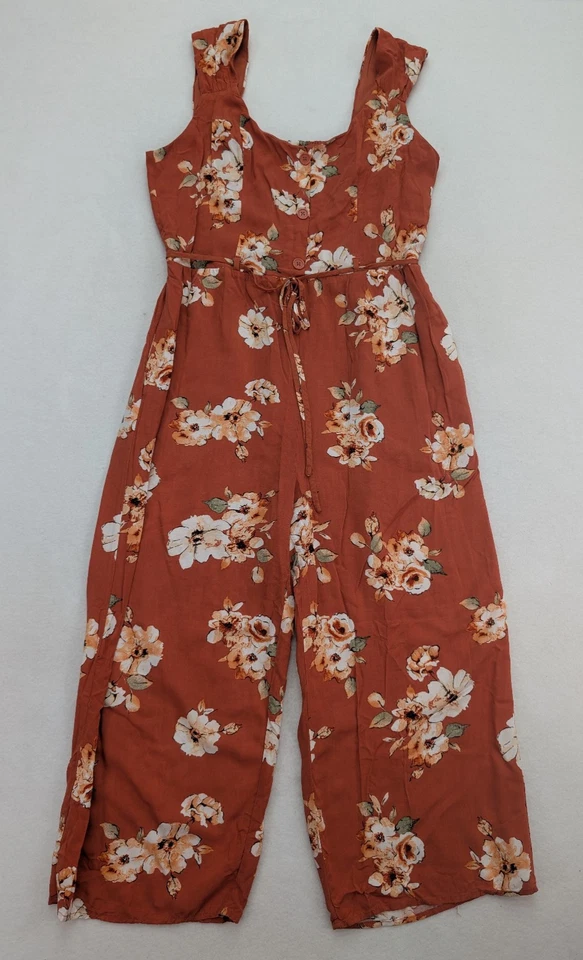 Коллективный женский комбинезон BOG размер L оранжевый с цветочным принтом Cottage Core Bohemian - Изображение 1 из 4