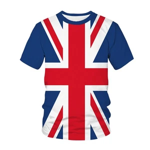 Unisex Erwachsene Union Jack T-Shirt Freizeit Kurzarm Britische Flagge Oberteil S-6XL - Bild 1 von 18