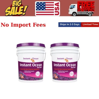 2 Pack Instant Ocean Marine Fast Dissolving Sea Salt, 48 lbs.