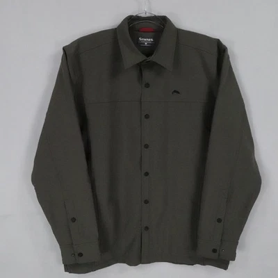 Simms Jacket Men Medium Green Fishing Outdoor Softshell Stretch Performance - Image 1 of 4