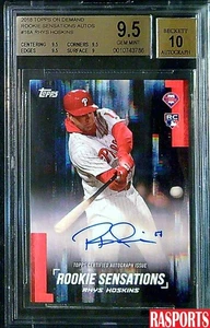 2018 RHYS HOSKINS ROOKIE AUTOGRAPH TOPPS #16A BGS 9.5 /10 GEM MT POPULATION 2 - Picture 1 of 2