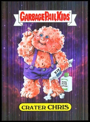 Get-A-Grip Garbage Pail Kids Giant Art Print 5x7 ~ LOST IN SPACE ~ Crater Chris - Image 1 of 2