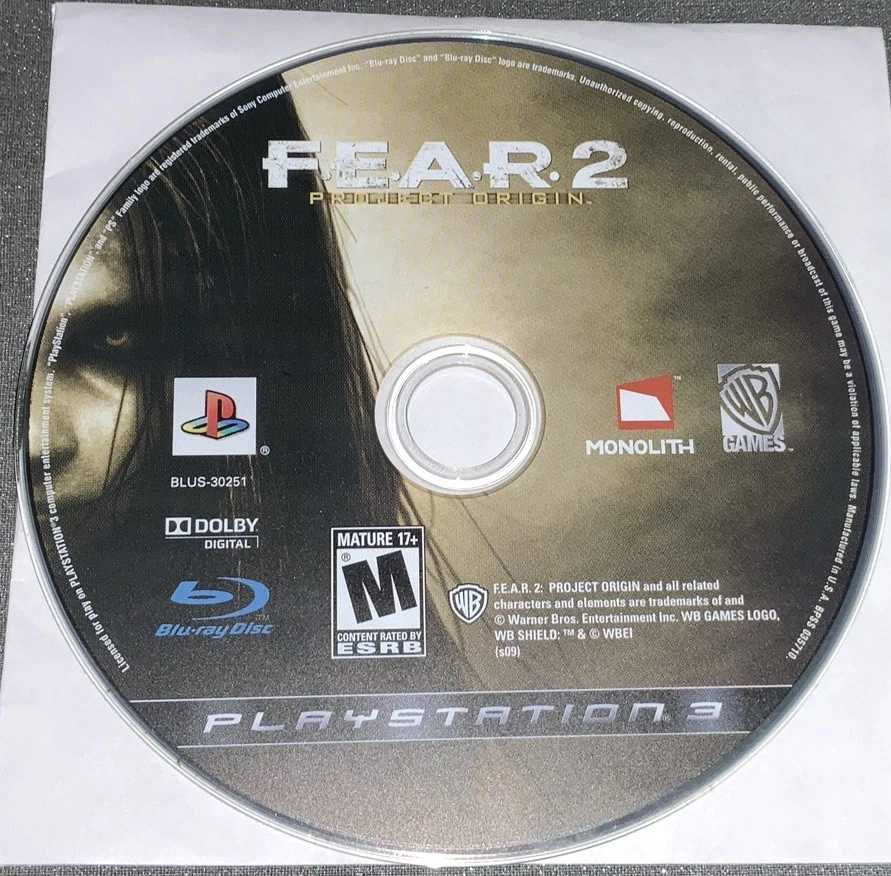 F.E.A.R. 2 FEAR Project Origin PS3 PlayStation 3 ~ Disc Only ~ Tested ~#J393 - Image 1 of 1