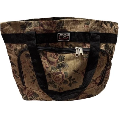 American Uni Vintage Floral Overnight Travel Bag Tapestry Print Cottage Core - Image 1 of 4