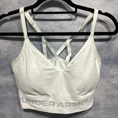 Under Armour Compression Sports Running Bra XL Racerback White Slip-on - Image 1 of 4