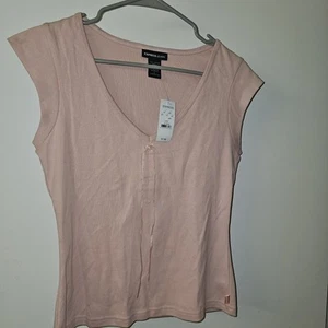 Express Womens Pink Sleeveless Round Neck Comfort Tank Top Size Large - Picture 1 of 4