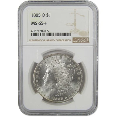 1885 O Morgan Dollar MS 65+ NGC Silver Uncirculated $1 Coin - Image 1 of 4