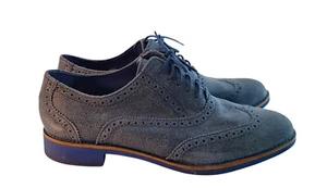 Zapatos Oxford Cole Haan para mujer azul gamuza informal punta de ala talla 8B - Imagen 1 de 6
