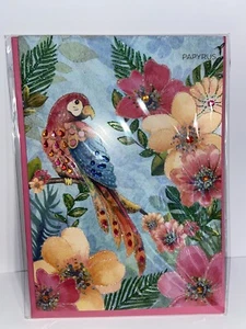 Papyrus Blank Card - Jeweled Tropical Bird - Picture 1 of 2