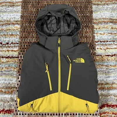 Chaqueta acolchada con capucha The North Face Salire amarilla gris mediana para hombre Foto 1 de 4