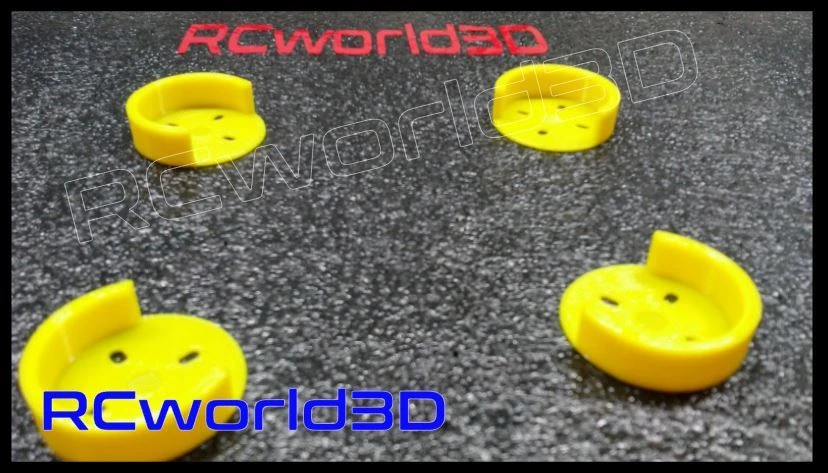 QUADCOPTER BRUSHLESS MOTOR MOUNT/BASE PROTECTOR 4PCS 3D PRINTED SOLID - PLA - Image 1 of 4