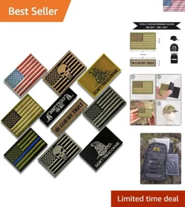 American Flag Patch, 10 Bundle-Set, Tactical Morale Patches of USA USA for Backpa - Bild 1 von 9