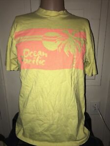 Vintage 90’s Ocean Pacific Pastel Yellow Single-Stitch Shirt