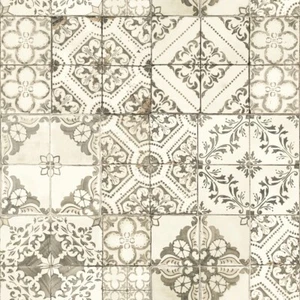 Mediterranean Aged Neutral Square Tiles Backsplash Sure Strip Wallpaper ON1634 - Picture 1 of 2
