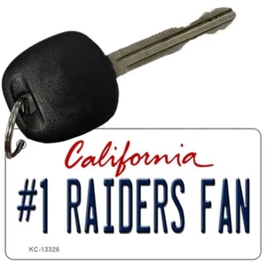 Number 1 Raiders Fan Novelty Metal Aluminum Key Chain License Plate Tag Art - Picture 1 of 1
