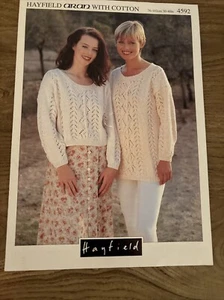 Hayfield Aran Knitting pattern 4502 Sweater - Picture 1 of 2