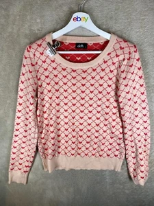 dotti Casual Knit Pullover Jumper Size M Womens Red Long Sleeve - Picture 1 of 10