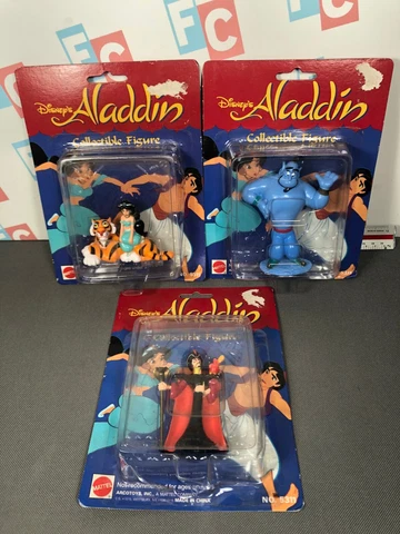 1993 Mattel Disney's Aladdin Mini Collectible Figures Aladdin Genie Jafar Lot Se Cover