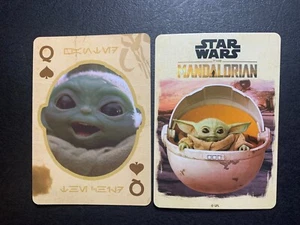 Swap Playing Card   STAR WARS   THE MANDALORIAN    Queen of Spades - Picture 1 of 2