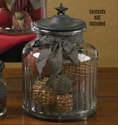 Nuevo frasco Primitive Farmhouse GRANDE BLACK STAR bote hecho en casa seguro para alimentos Foto 1 de 2