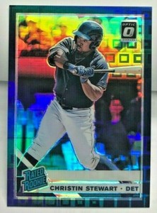 Christin Stewart 2019 Donruss Optic FOTL Rated Rookie BLUE Pandora Prizm RC /99