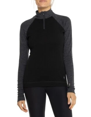$115 Smartwool Mujer’s 1/4 Cremallera Pullover Merino 250-1/4 Cremallera-Puntos Negros - Pequeño Foto 1 de 4