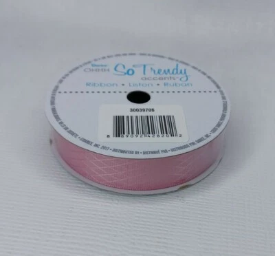 Darice Ohhh So Trendy Accents Ribbon Rhombus Wild Rose .62 in X 3 Yards - Image 1 of 4