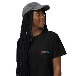 yuro Unisex garment-dyed pocket t-shirt - Bild 1 von 11