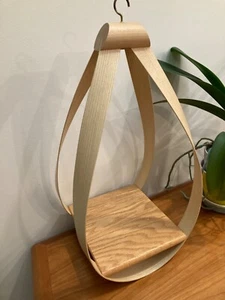 Vintage MCM Bent Wood Hanging Danish Modern Teardrop Shelf , Nice condition - Picture 1 of 10