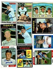 Autographed Detroit Tigers 1970 71 72 73 74 75 76 SSPC 77 78 79 15% off after 4