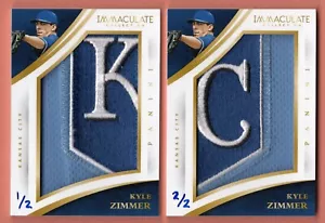 LOT (2) 2015 IMMACULATE COLLECTION IMMACULATE JUMBO PRIME KYLE ZIMMER 1/2 & 2/2 - Picture 1 of 3