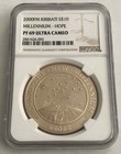 WORLD'S 1st  MILLENNIUM PROOF $10 COIN of KIRIBATI NGC GRADED PF 69 ULTRA CAMEO