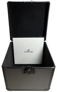 Gebrauchte schwarze Aluminium 12" LP Vinyl Schallplatte Aufbewahrungsbox (fasst 100 Schallplatten) #2220 - Bild 1 von 1
