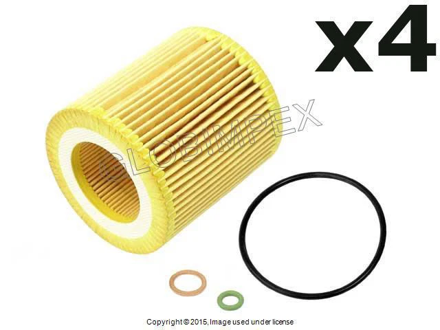 BMW X1 X3 X5 X6 Z4 etc. (2006+) Oil Filter Kit (Set of 4) MANN OEM + Warranty - Image 1 of 1
