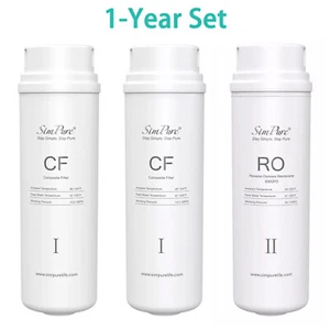 3 Pack Water Filter Cartridge Replacement For SimPure Q3-600 RO System (2*CF+RO) - Picture 1 of 10