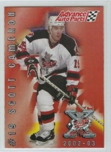 2002-03 Albany River Rats (AHL) Advance Auto Parts Scott Cameron