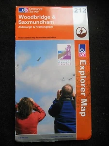 Ordnance Survey Explorer Map - Woodbridge & Saxmundham - Suffolk - Sheet 212 - Picture 1 of 1