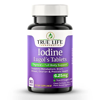 6.25mg Lugol's Iodine Tablets - 90 Count - Image 1 of 4