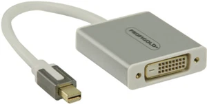 ProfiGold Mini DisplayPort / DVI Adapter Portstecker > DVI Kupplung 20 cm 098 - Bild 1 von 2