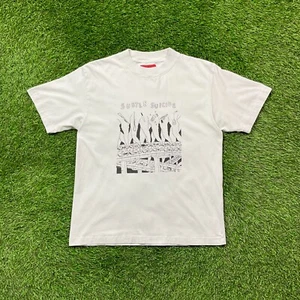 424 ON FAIRFAX Subtle Suicide T-Shirt Mens Small White Grunge Edgy FOURTWOFOUR - Picture 1 of 9