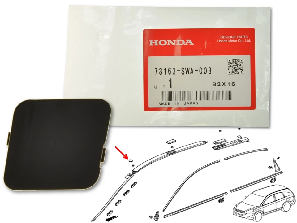 Windshield Garnish Lid Cover Left 73163-SWA-003 OE for Honda Cr-v - Image 1 of 1