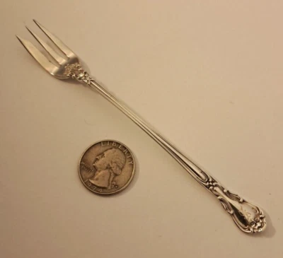 Chantilly by Gorham 5 1/2" Sterling Silver Cocktail Seafood Fork OLD MARKS c1895 - Image 1 of 4
