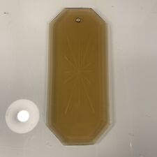 Vintage Beveled Chandelier Glass "Star" Replacement Panel Amber